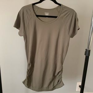 Athleta Speedlight short sleeve, size L, khaki green, great condition
